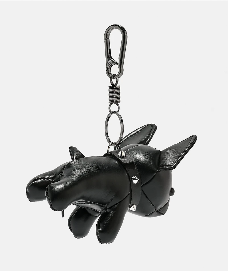 Petals and Peacocks Dog Eat Dog Black Plush Keychain