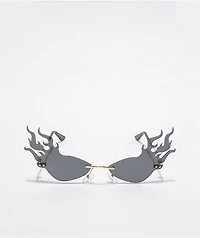 Petals and Peacocks Fire In Your Eyes Black Sunglasses