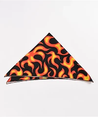 Petals and Peacocks Flames Black Bandana