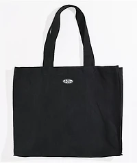 Petals and Peacocks Flourish Black Tote Bag