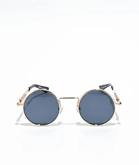 Petals and Peacocks Full Circle Gold Sunglasses