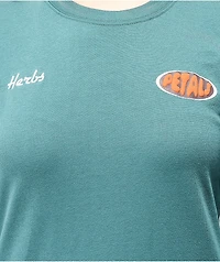 Petals and Peacocks Garden Blue Long Sleeve T-Shirt