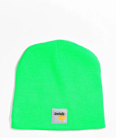 Petals and Peacocks Green Skull Cap Beanie