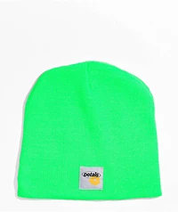 Petals and Peacocks Green Skull Cap Beanie
