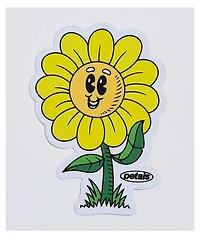 Petals and Peacocks Happy Flower Yellow Sticker