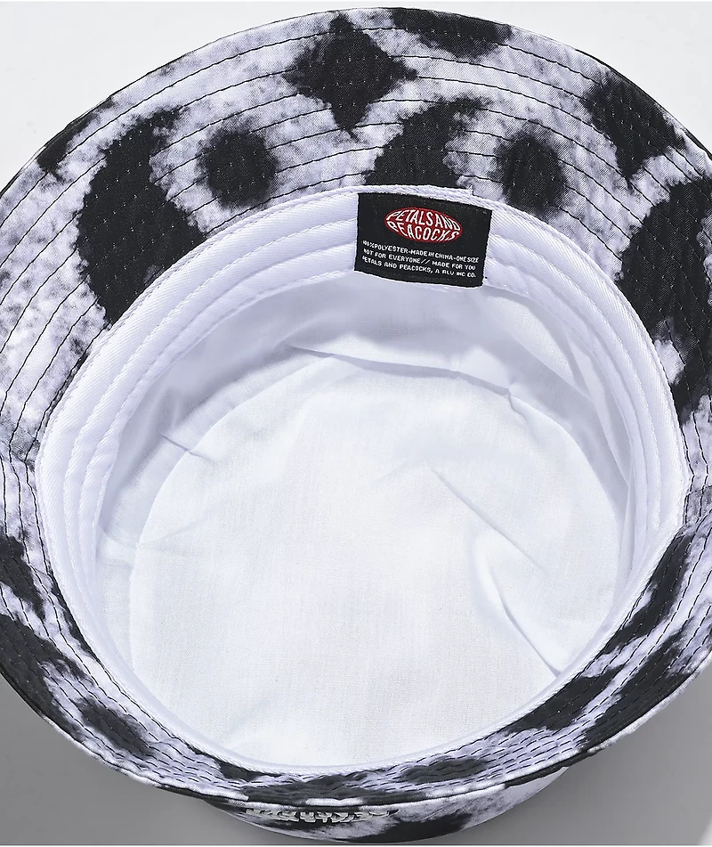 Petals and Peacocks In The Clouds Tie Dye Bucket Hat