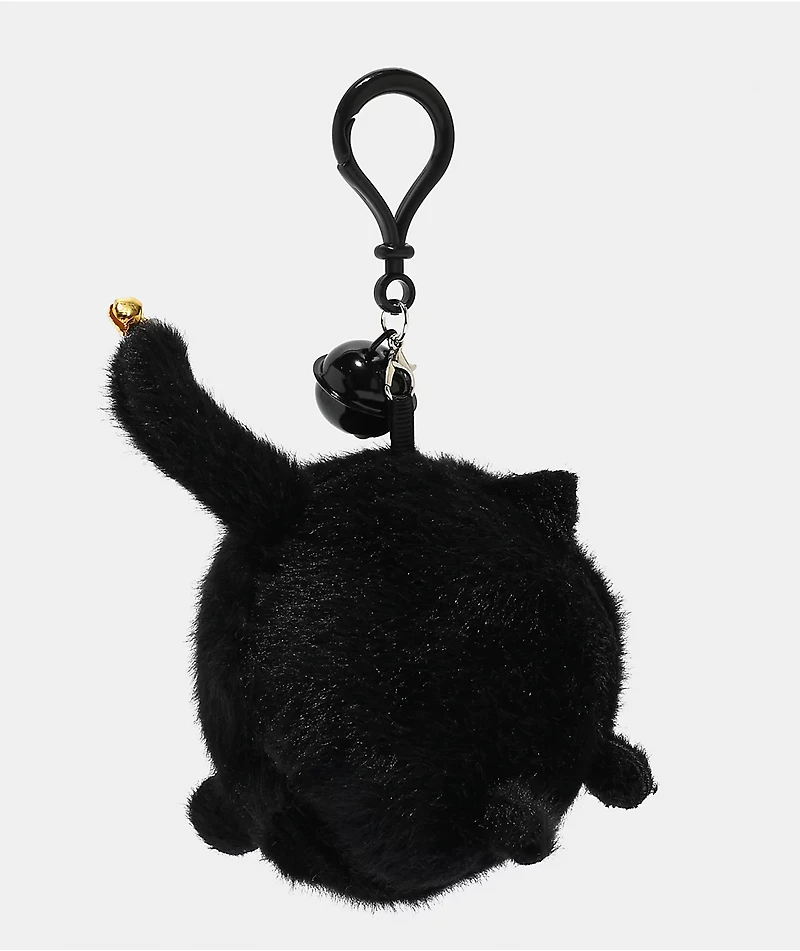 Petals and Peacocks Kitty Black Plush Bag Charm