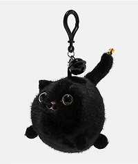 Petals and Peacocks Kitty Black Plush Bag Charm