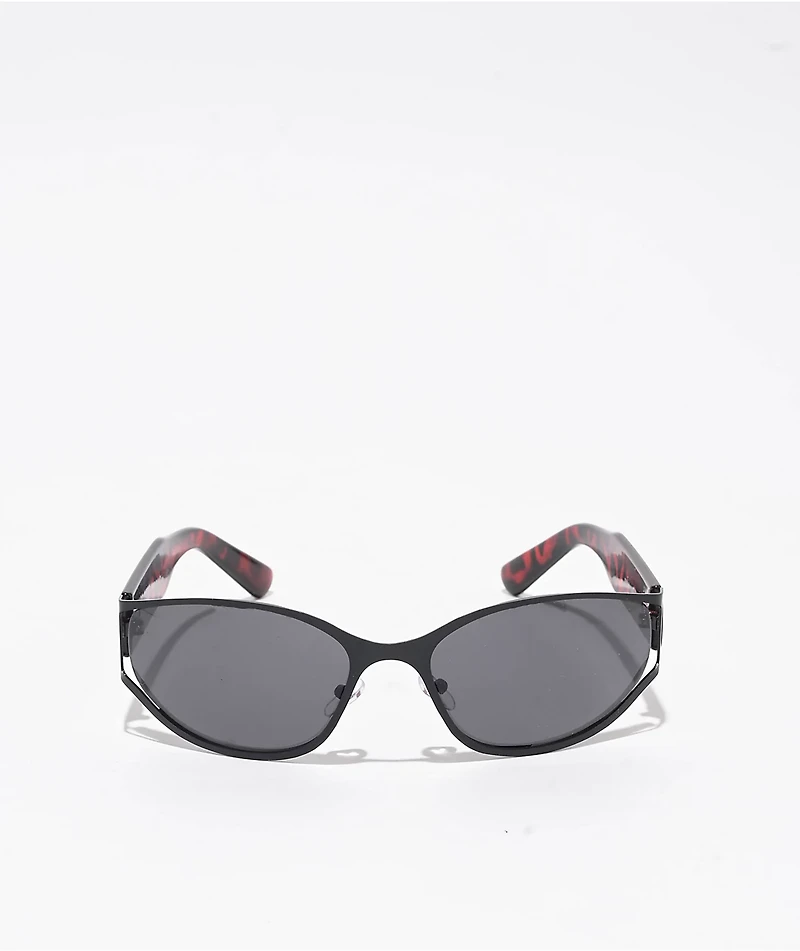 Petals and Peacocks Lenar Tortoise Black & Red Sunglasses