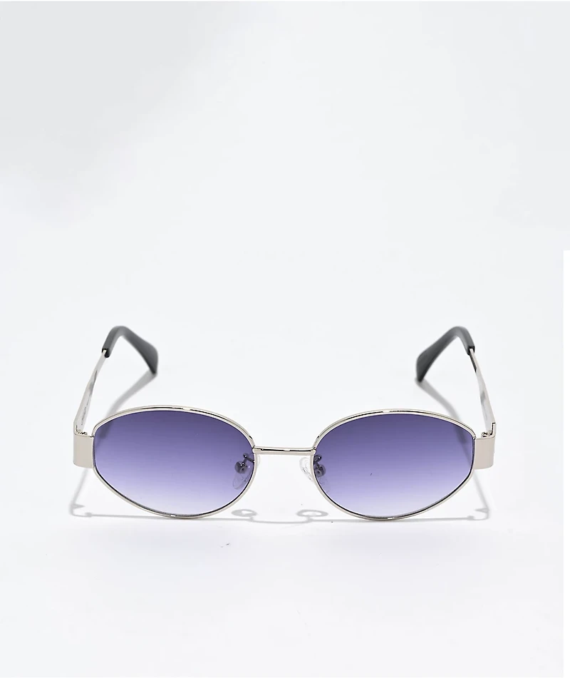 Petals and Peacocks Lustra Silver Sunglasses