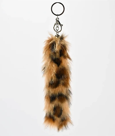 Petals and Peacocks Meow Tail Brown Bag Charm