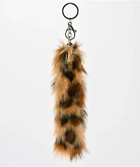 Petals and Peacocks Meow Tail Brown Bag Charm