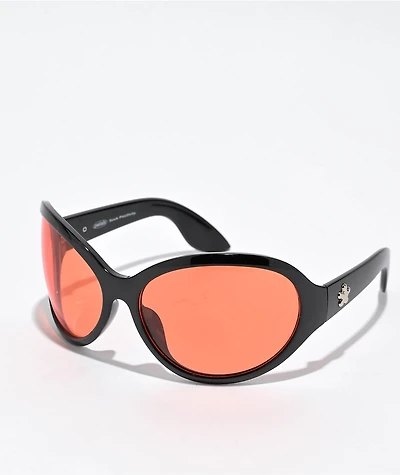 Petals and Peacocks Nebula Red Sunglasses