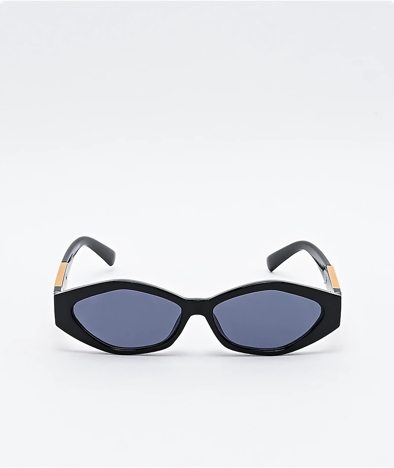 Petals and Peacocks Numerica Black & Gold Sunglasses