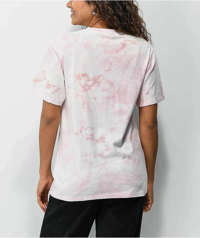 Petals and Peacocks Peace Of Mind Pink Tie Dye T-Shirt