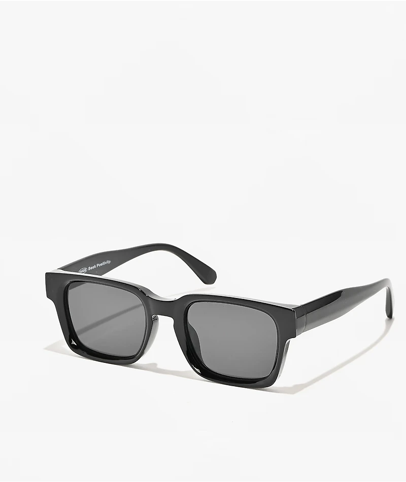 Petals and Peacocks Phrase Black Sunglasses