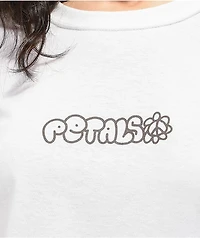 Petals and Peacocks Positive Lava White T-Shirt