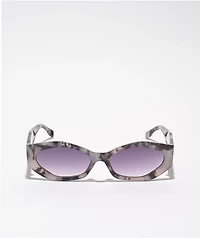 Petals and Peacocks Pre-Cautions Black & Grey Marble Sunglasses