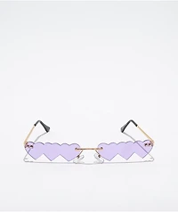 Petals and Peacocks Purple Hearts Purple Sunglasses