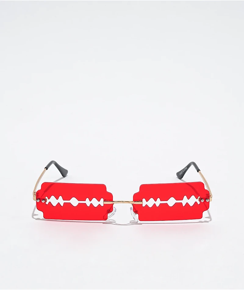 Petals and Peacocks Reeza Red Sunglasses