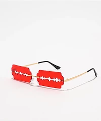 Petals and Peacocks Reeza Red Sunglasses