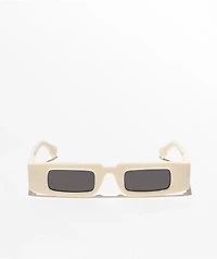 Petals and Peacocks Solar Beige Rectangle Sunglasses
