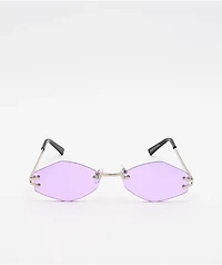 Petals and Peacocks Spears Purple Mini Frameless Sunglasses