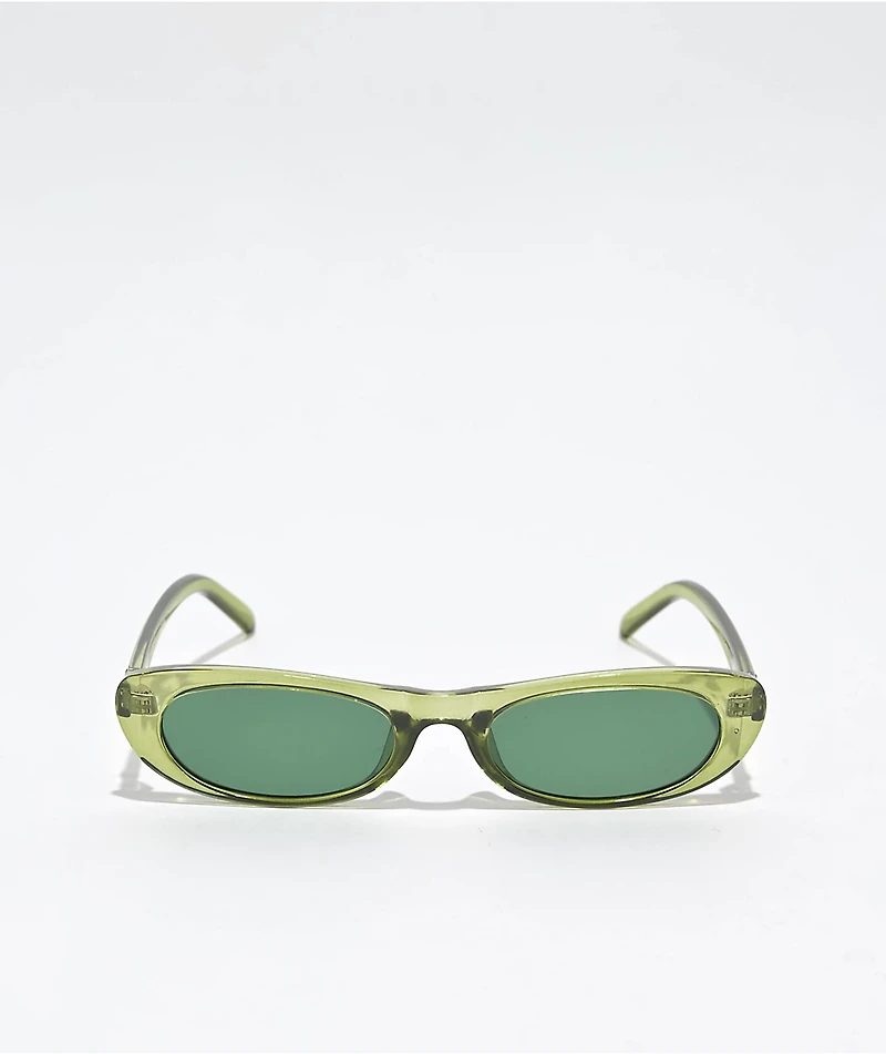 Petals and Peacocks Svelte Green Sunglasses