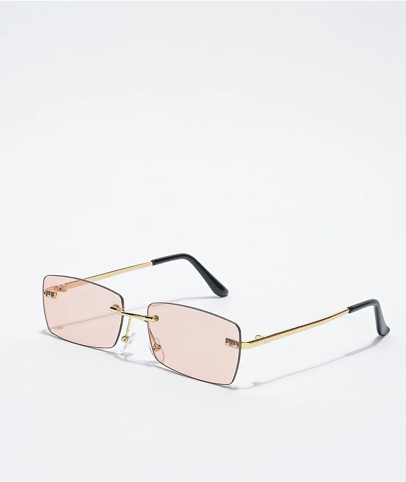 Petals and Peacocks Telepath Frameless Rectangle Sunglasses