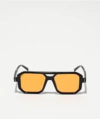 Petals and Peacocks Velouri Black & Orange Sunglasses