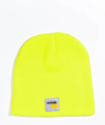 Petals and Peacocks Yellow Skull Cap Beanie