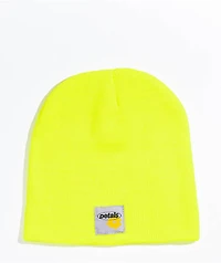 Petals and Peacocks Yellow Skull Cap Beanie