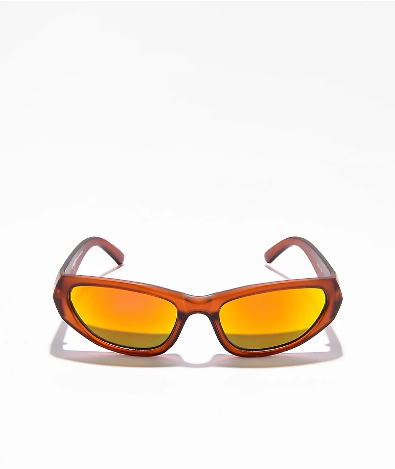 Petals by Petals & Peacocks Alpha Y2K Copper Sunglasses