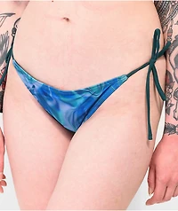 Petals by & Peacocks Liquid Green Cheeky Bikini Bottom
