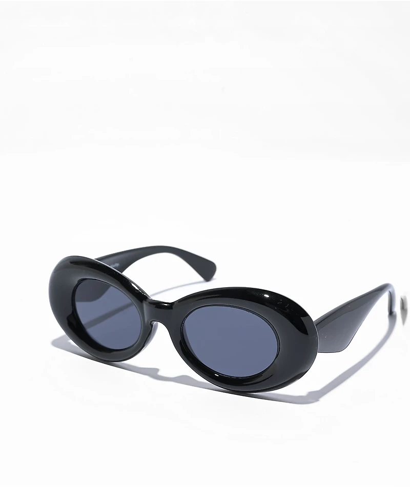 Petals by Petals & Peacocks Nevermind Black Sunglasses