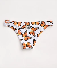Petals by and Peacocks Butterfly Effect White Cheeky Bikini Bottom