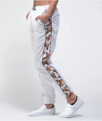 Petals by and Peacocks Butterfly Effect White Track Pants