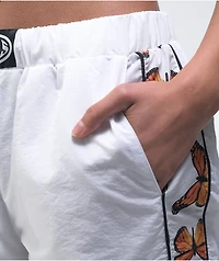 Petals by and Peacocks Butterfly Effect White Track Pants
