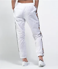 Petals by and Peacocks Butterfly Effect White Track Pants