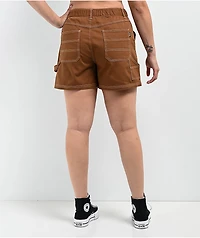 Petals by and Peacocks Construct Painter Brown Shorts