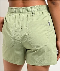 Petals by and Peacocks Cruise Sage Green Tech Shorts