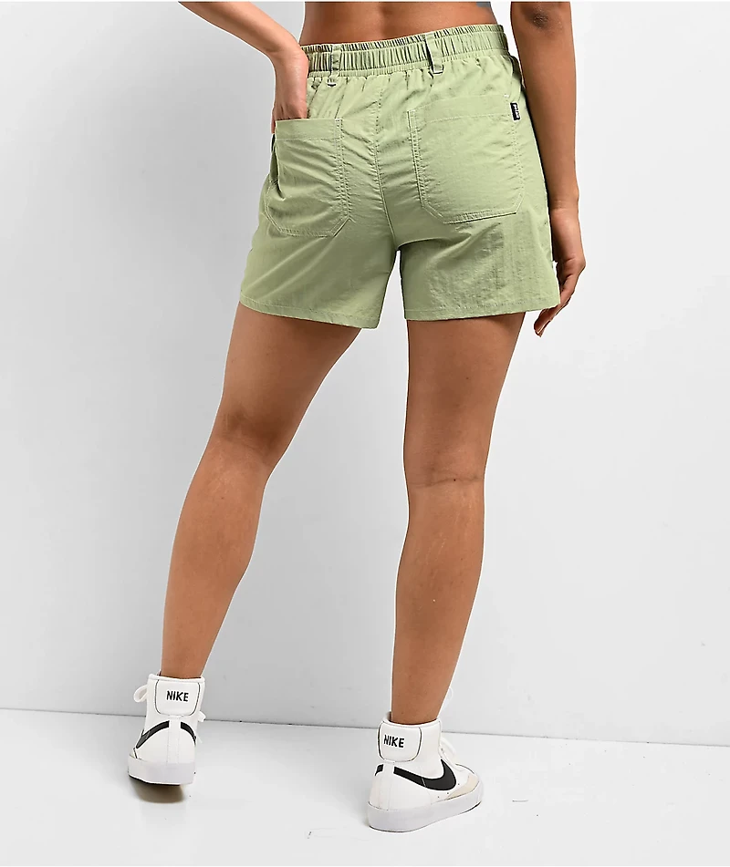 Petals by and Peacocks Cruise Sage Green Tech Shorts