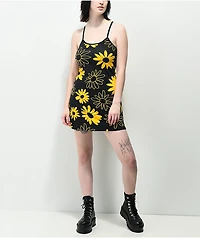 Petals by and Peacocks Floral Field Black Tank Top Dress