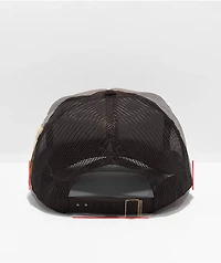 Petals by Petals and Peacocks Health Is Wealth Brown Trucker Hat