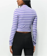 Petals by and Peacocks I Fly You Mock Neck Crop Top