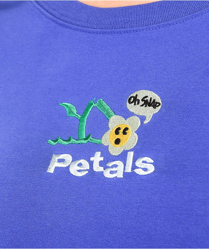 Petals by and Peacocks Oh Snap Blue Crop T-Shirt