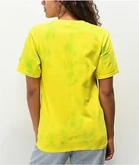 Petals by and Peacocks Shine On Yellow & Green Tie Dye T-Shirt