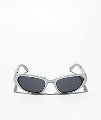 Petals by Petals and Peacocks Y2K Alpha Silver & Black Sunglasses