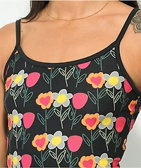 Petals by and Peacocks You Can't Sit With Us Black Crop Tank Top