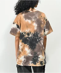 Petals by and Peacocks You're A Trip Brown Tie Dye T-Shirt